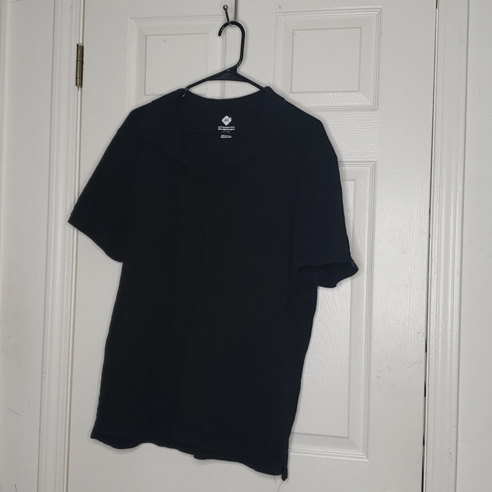 🤯3/$12 M Black Polo Shortsleeve Shirt Size XL